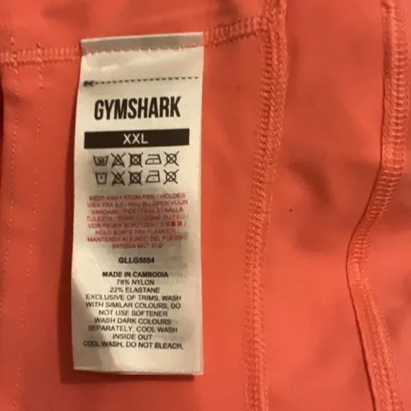 GYMSHARK x Whitney Simmons- V2 Leggings Coral Pink Athletic Training Gym Workout - Picture 9 of 9